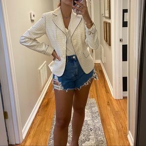 Ann Taylor polka dot silk blend blazer